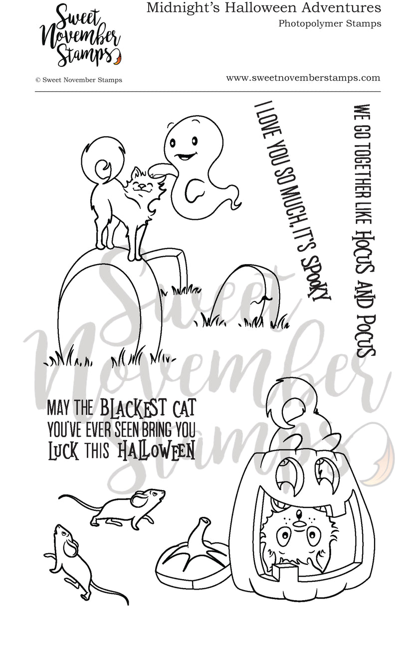 Clear Stamp Set - Midnight's Halloween Adventures