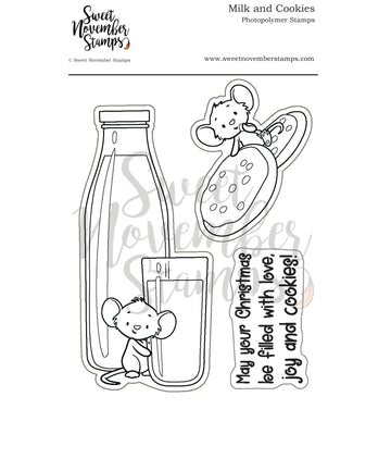 Clear Stamp Set - Milk and Cookies