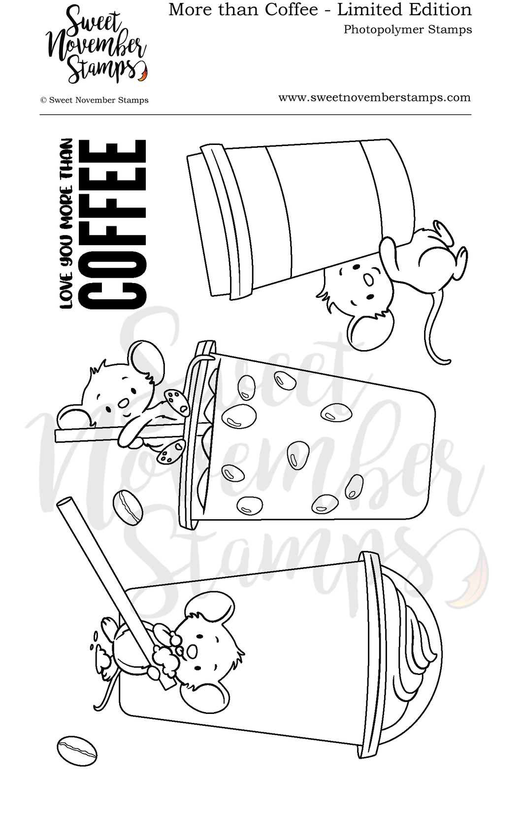 Clear Stamp Set - More than Coffee (Limited Edition)