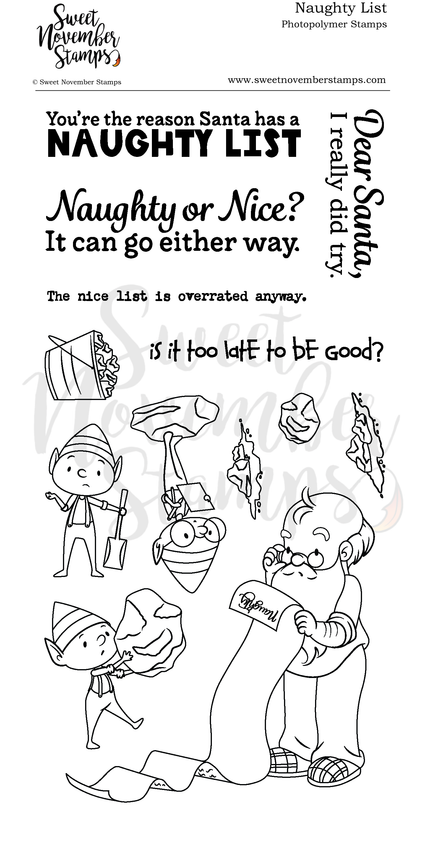 Clear Stamp Set - Naughty List