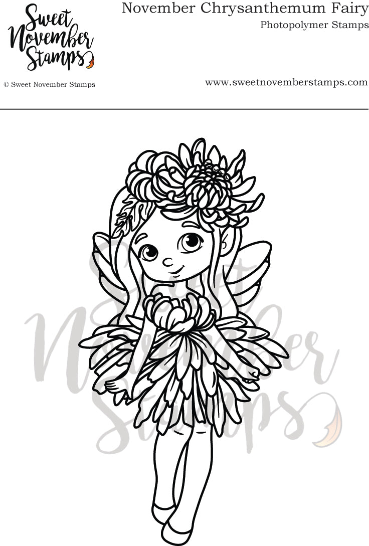 Clear Stamp Set - November Chrysanthemum Fairy