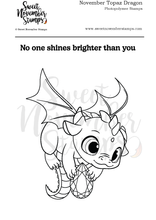 Load image into Gallery viewer, Clear Stamp Set - November Topaz Dragon
