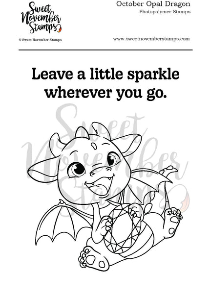Clear Stamp Set - October Opal Dragon