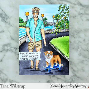 Digital Stamp - Dog Park 4: Dozer the English Bulldog
