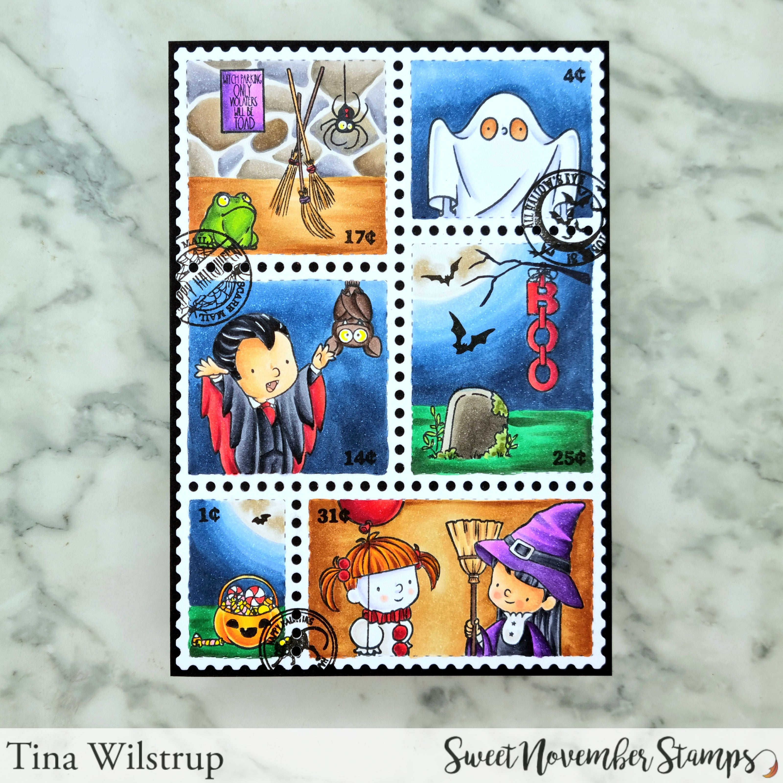 Clear Stamp Set - Halloween Postage Pals: Landscape