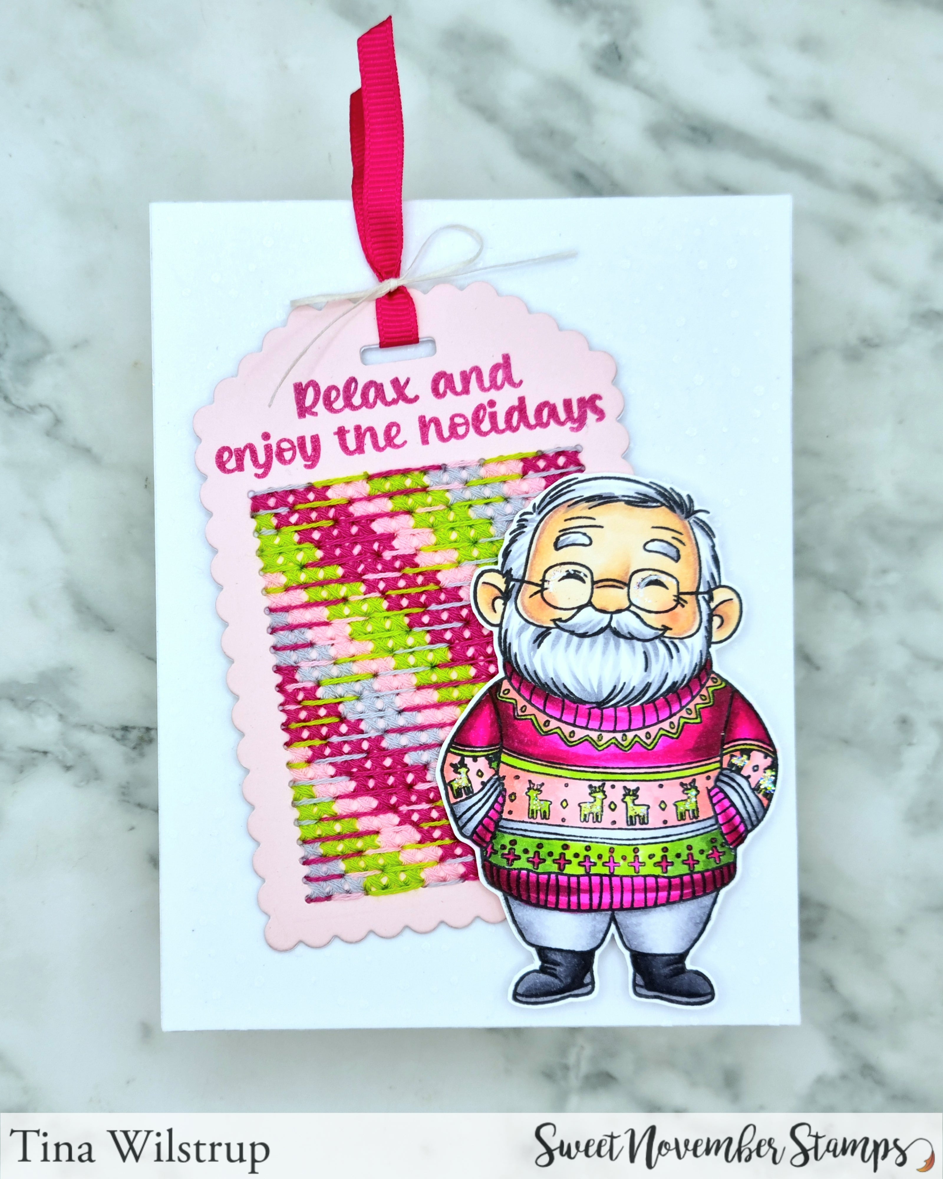 Clear Stamp Set - Off Duty Santa and Reindeer