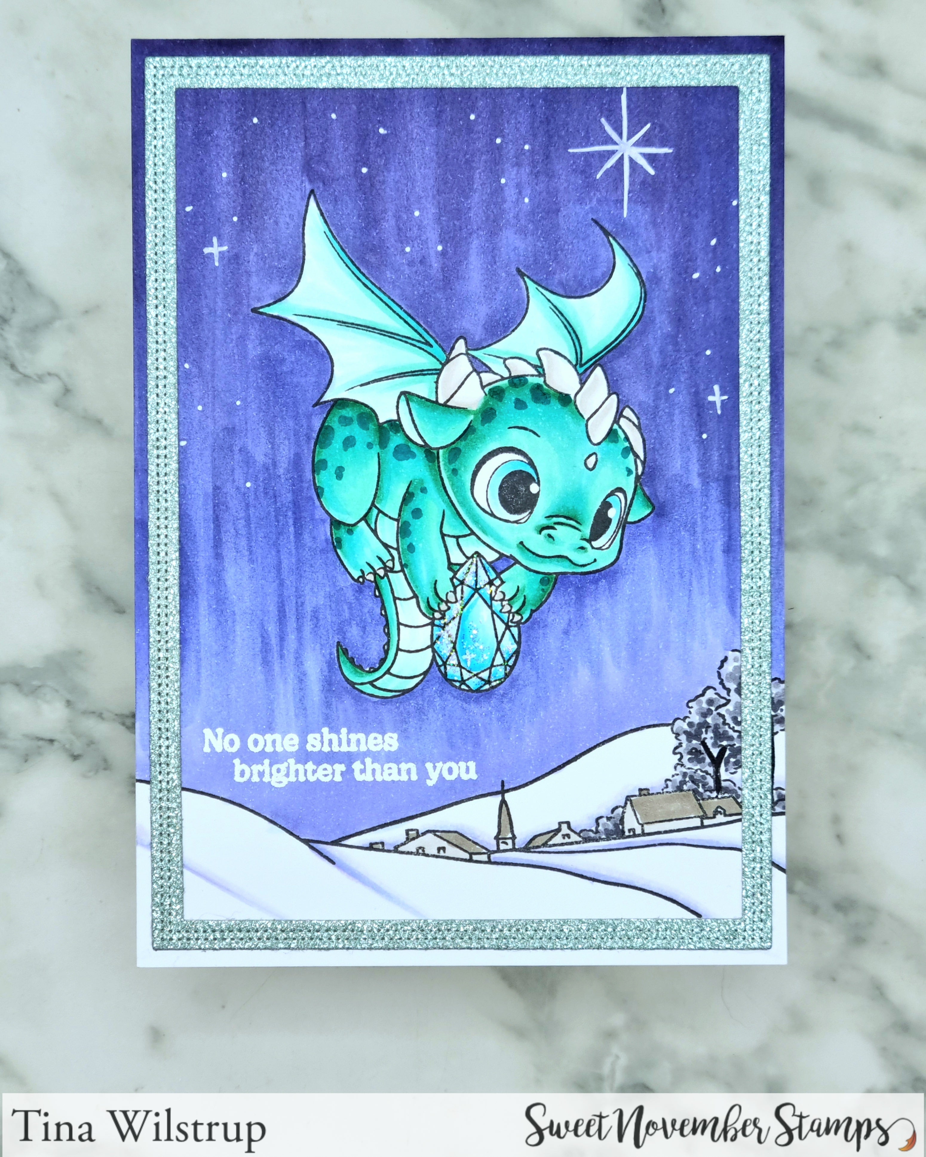 Clear Stamp Set - November Topaz Dragon