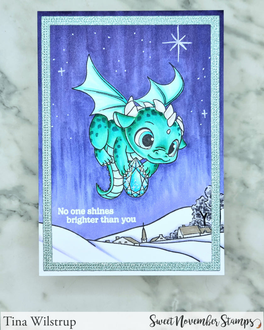 Clear Stamp Set - November Topaz Dragon
