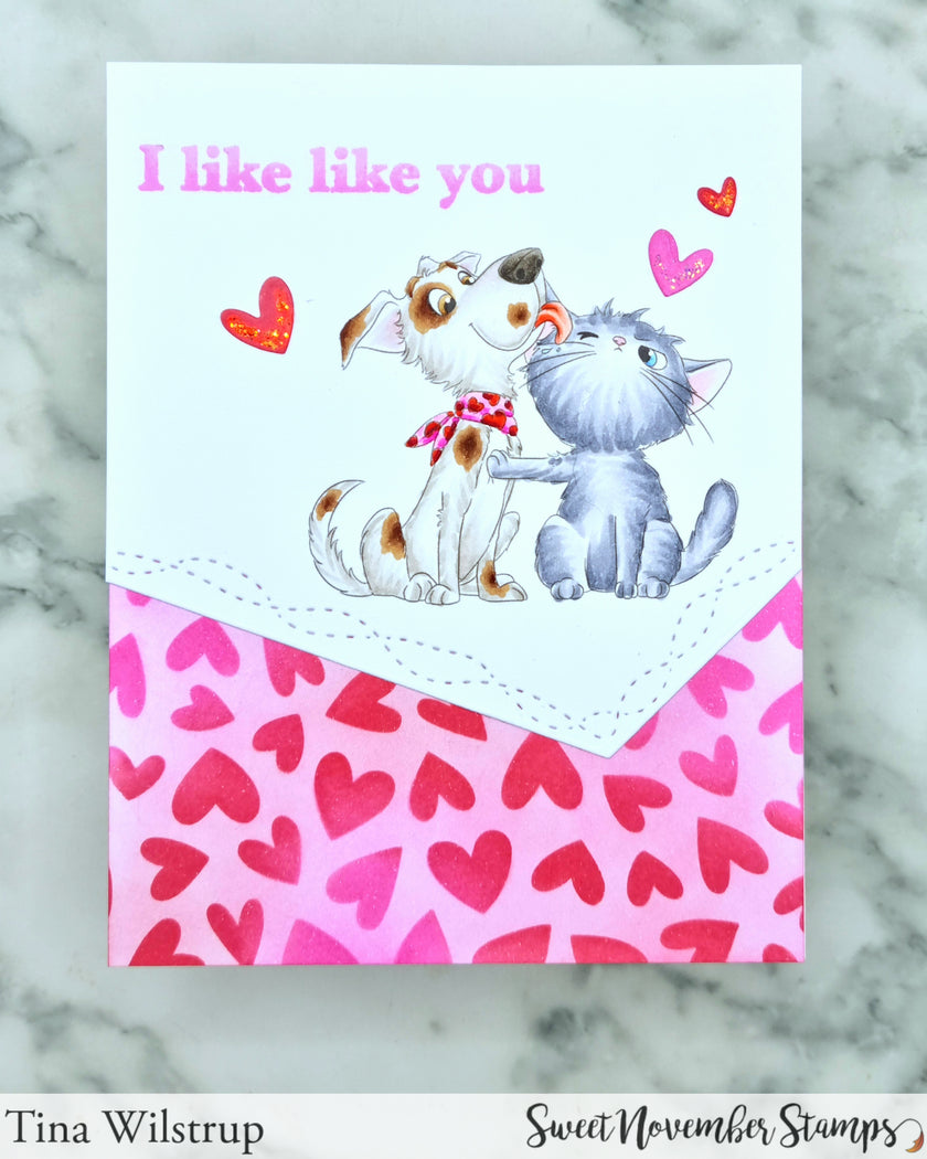 Digital Stamp - Scrappy and Sulky: Kisses