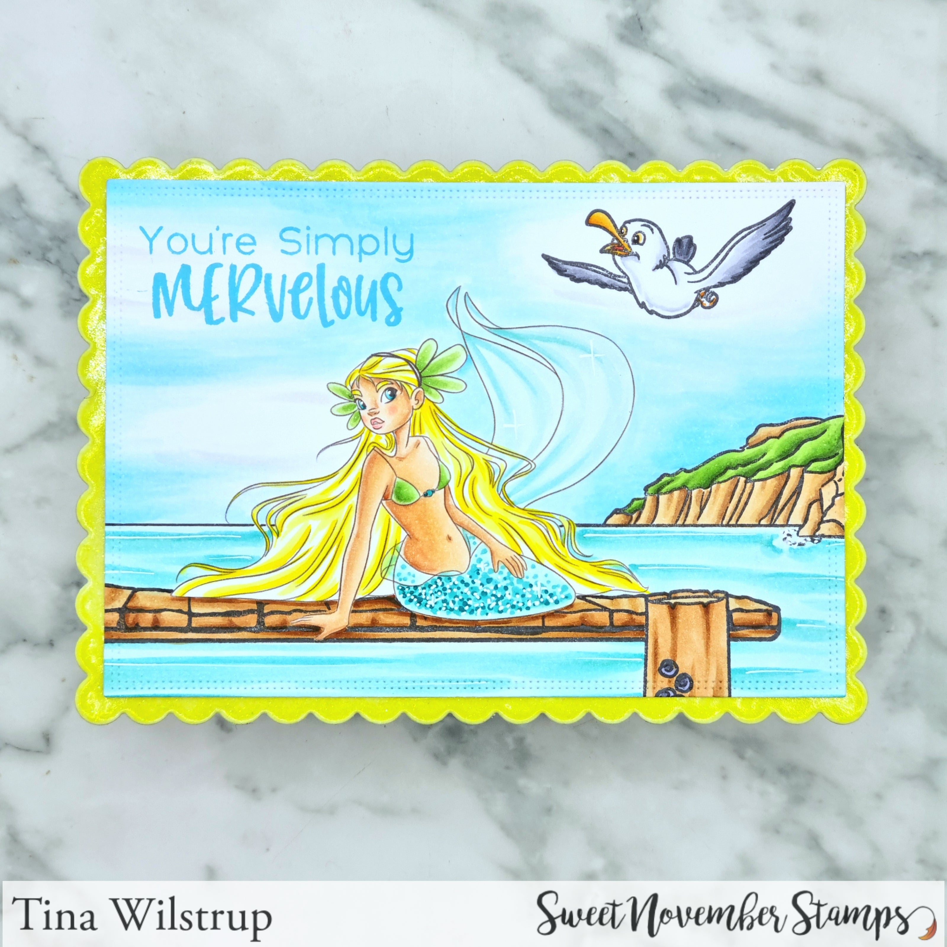 Digital Stamp - Lady Low Tide