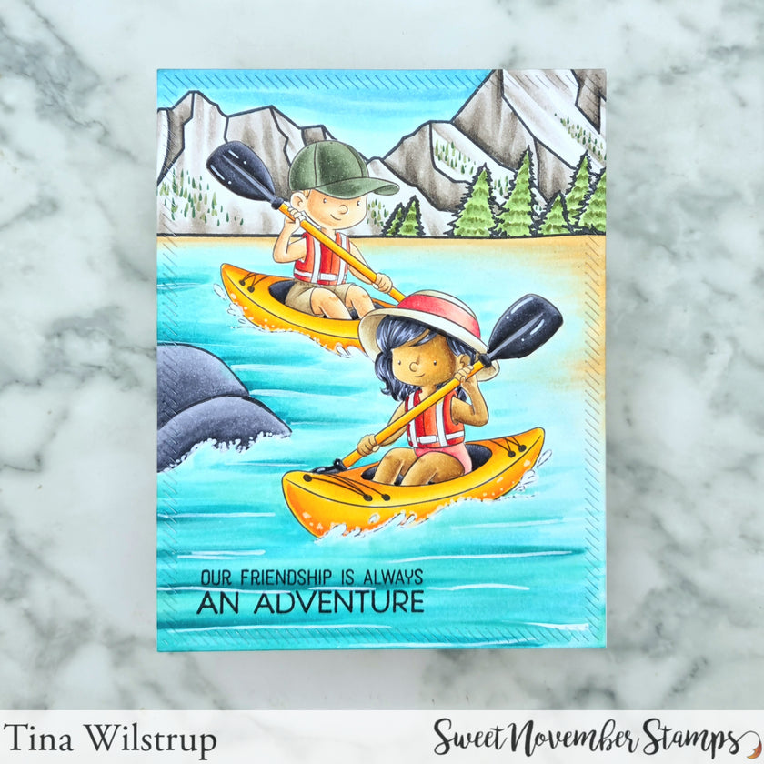 Digital Stamp - Summer On The Go: Kayakers