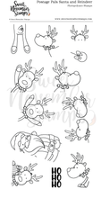 Load image into Gallery viewer, Clear Stamp Set - Postage Pals: Santa and Reindeer
