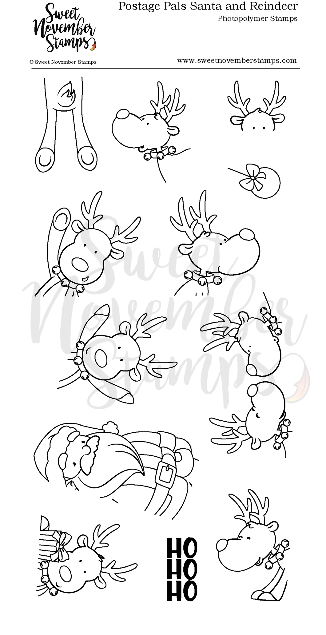 Clear Stamp Set - Postage Pals: Santa and Reindeer