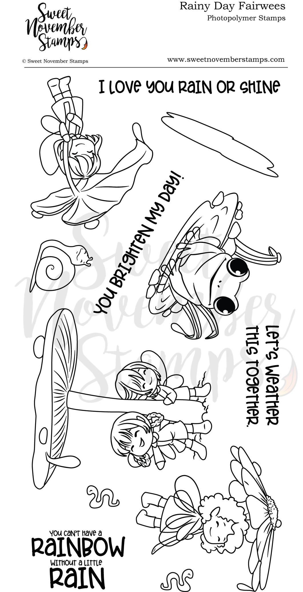 Clear Stamp Set - Rainy Day Fairwees