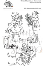 Load image into Gallery viewer, Clear Stamp Set - Retro Christmas Shoppers
