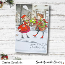 Load image into Gallery viewer, Clear Stamp Set - Retro Christmas Shoppers
