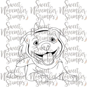 Digital Stamp - Howl-O-Ween Pups: Arthur's Dino Costume