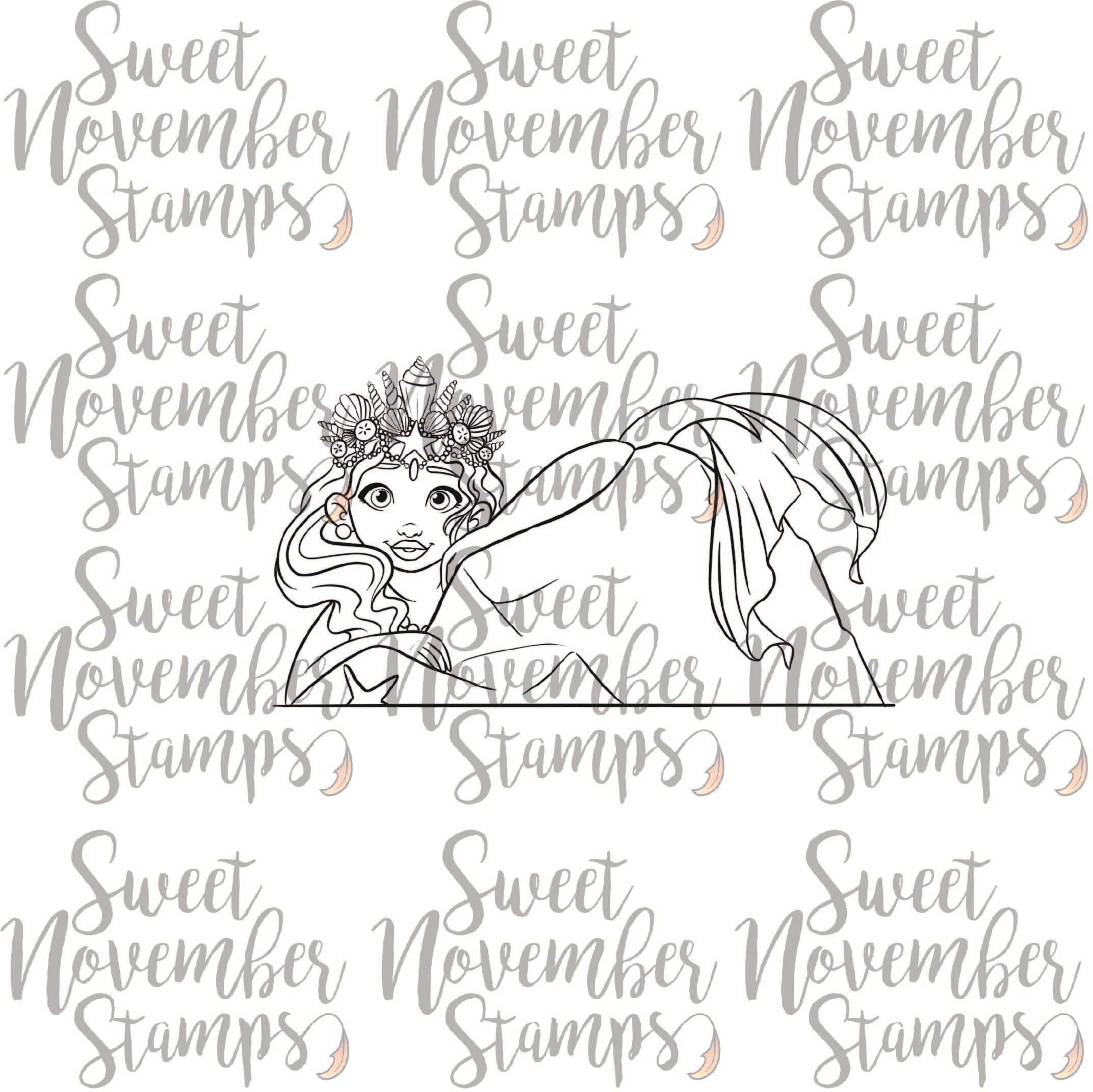 Digital Stamp - Sea Queens: Azure