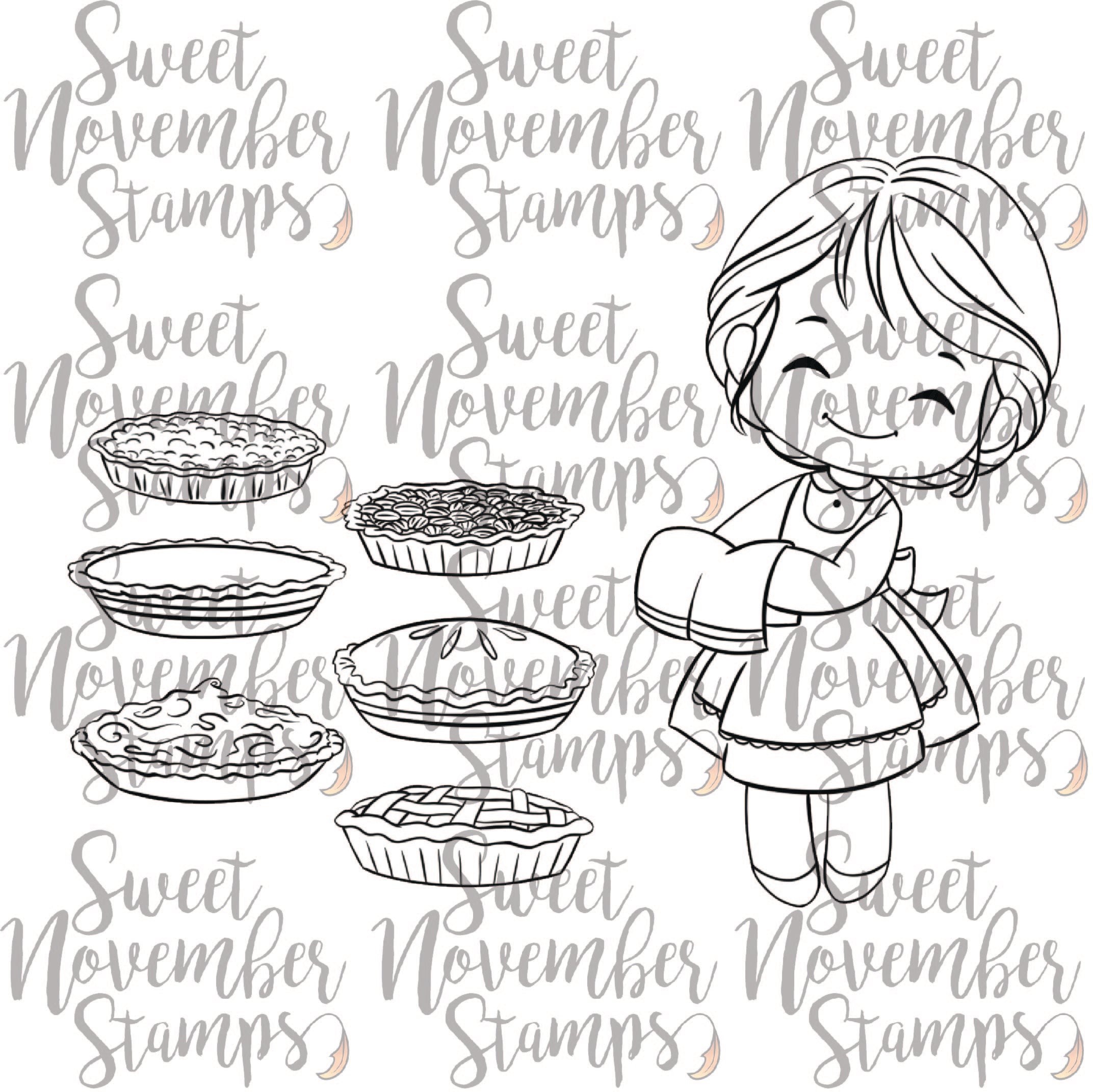 Digital Stamp - Wee Pie Baker