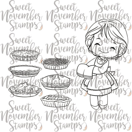 Digital Stamp - Wee Pie Baker