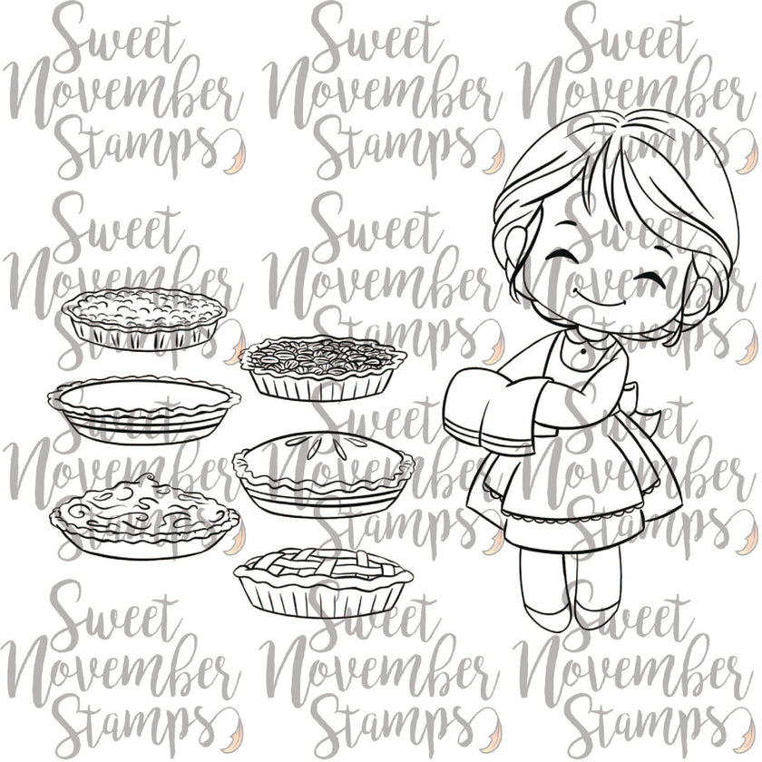 Digital Stamp - Wee Pie Baker