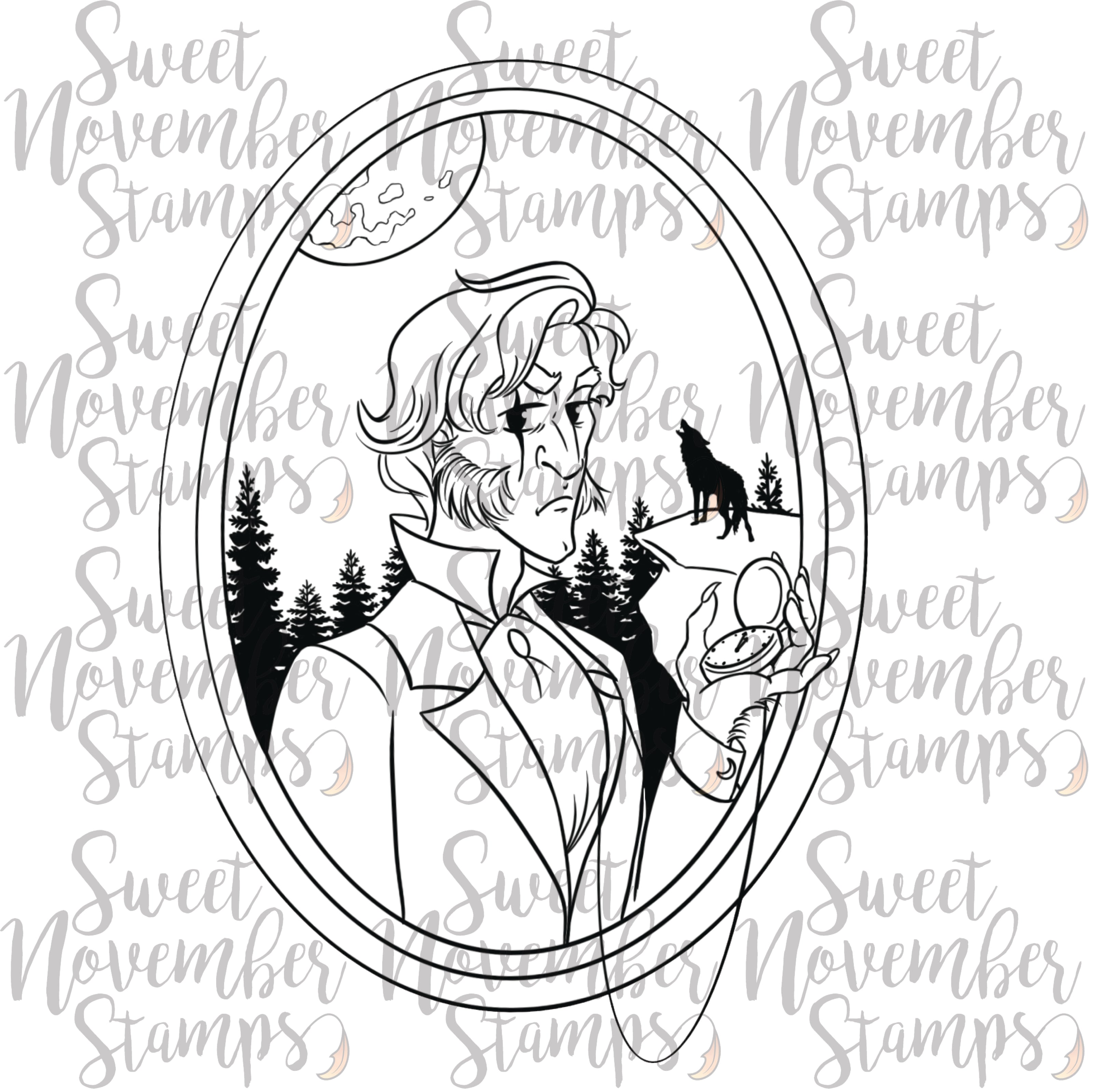 Digital Stamp - Haunted Manor Portraits: Baron VonWolvington