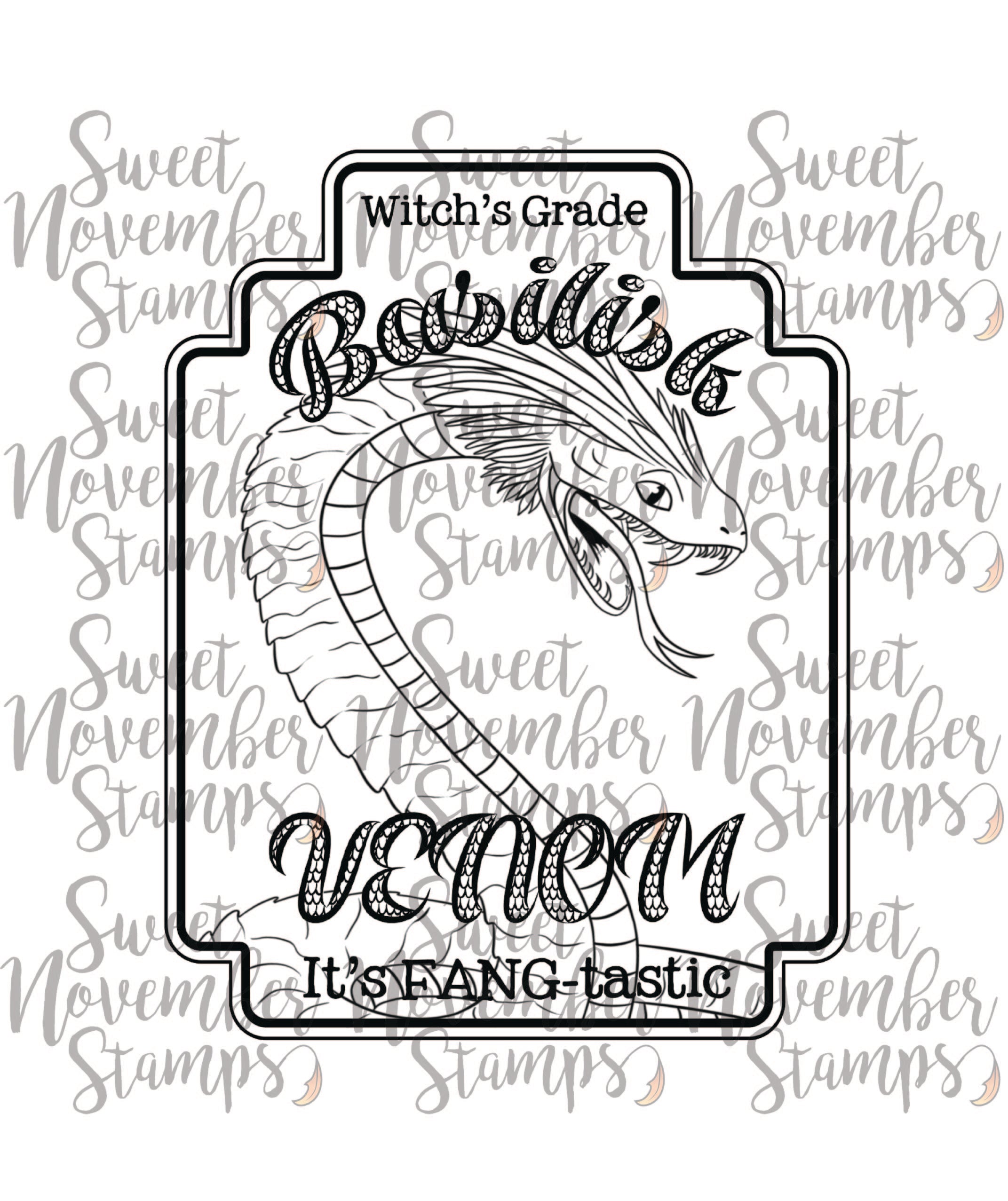 Digital Stamp - Potion Label Bundle: Basilisk Venom