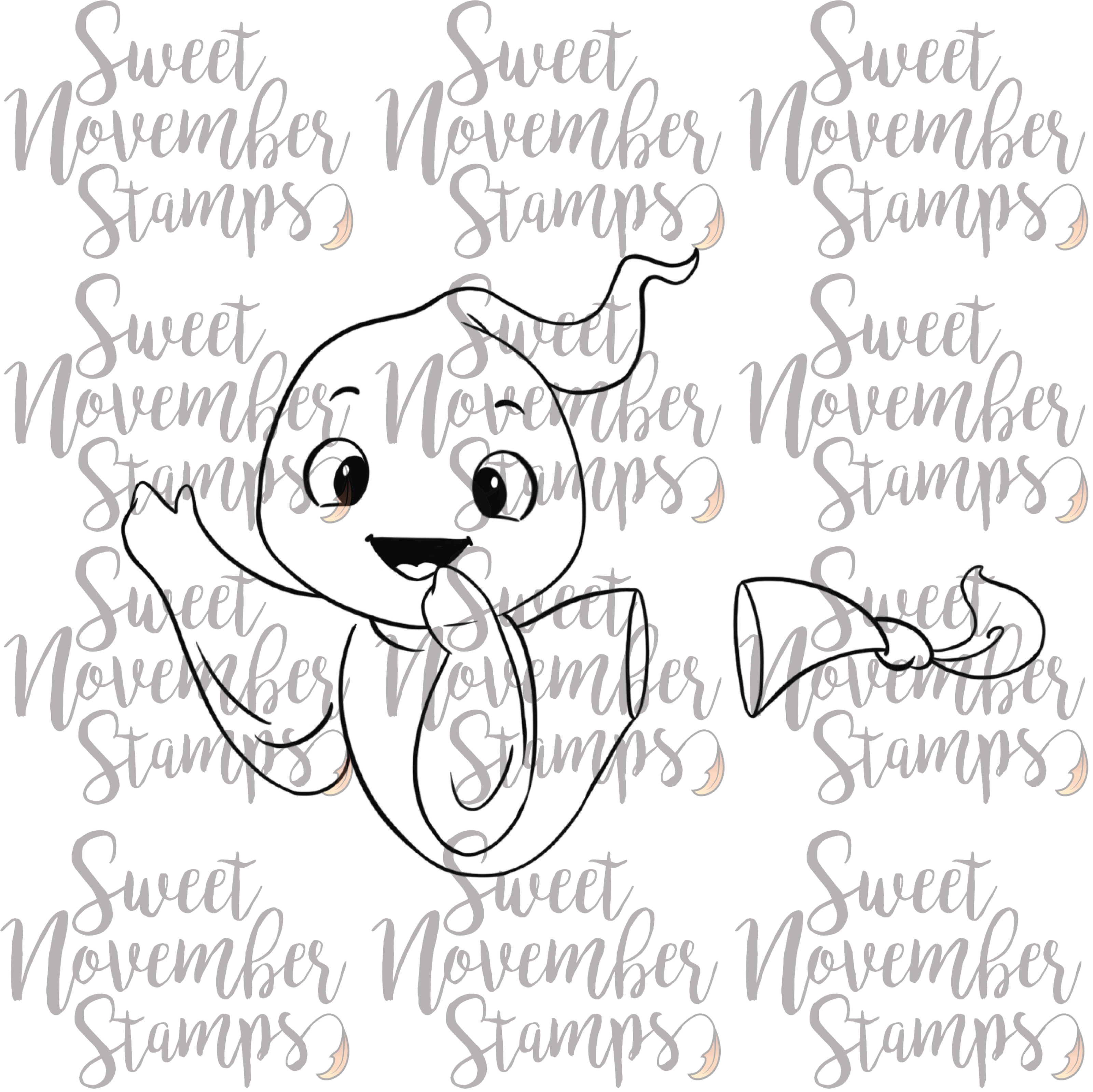 Digital Stamp - Boo thru the wall