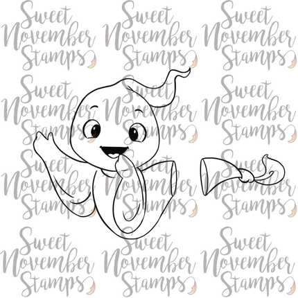 Digital Stamp - Boo thru the wall