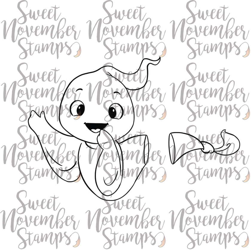 Digital Stamp - Boo thru the wall