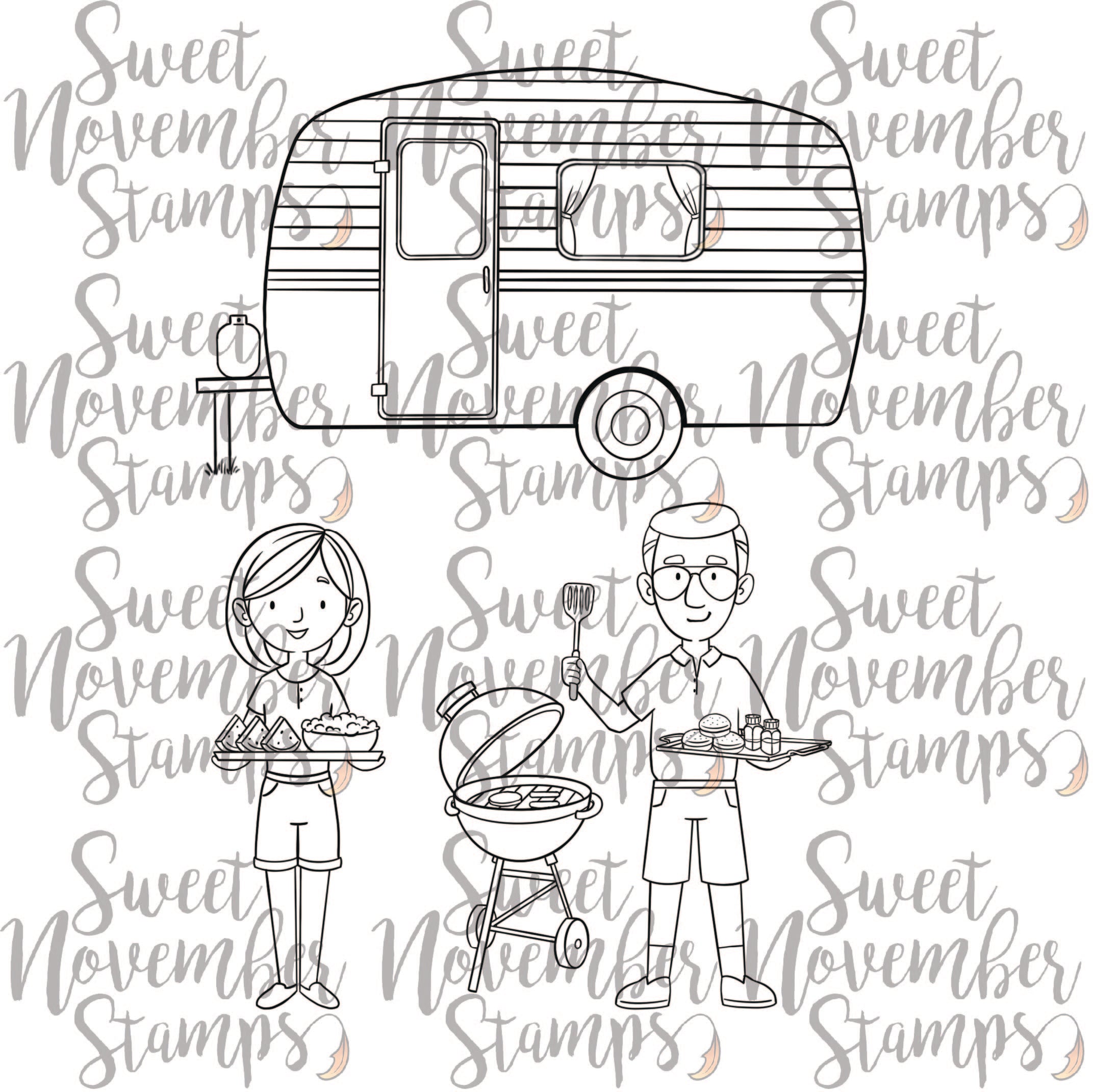 Digital Stamp - Camper Life: The Parents
