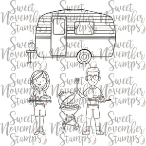 Digital Stamp - Camper Life: The Parents