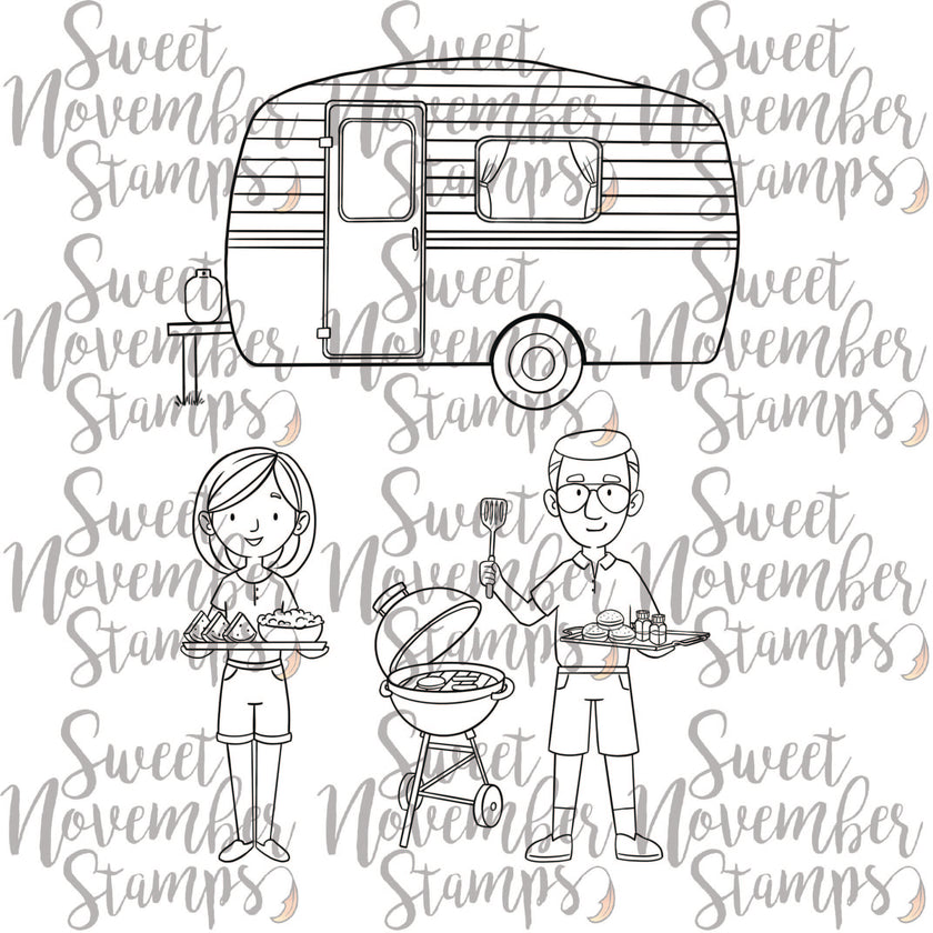Digital Stamp - Camper Life: The Parents