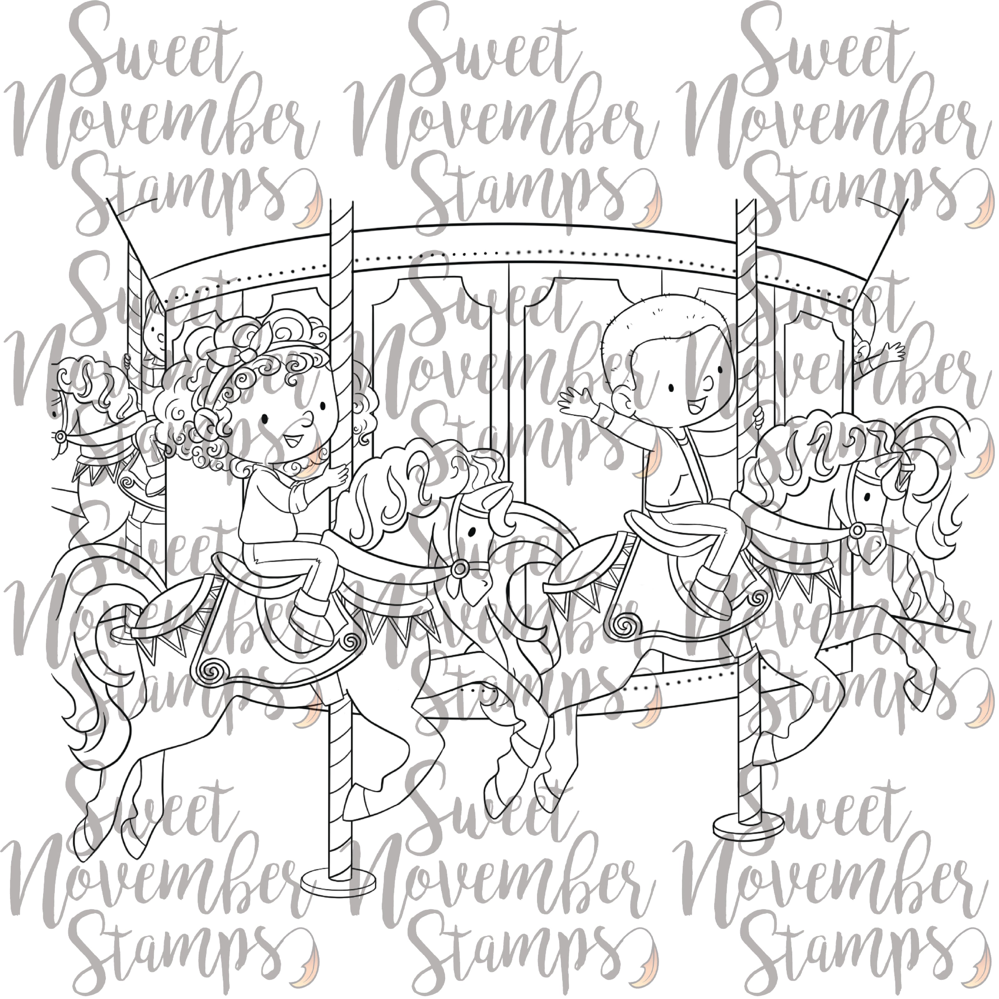 Digital Stamp - Fair Fun: Carousel