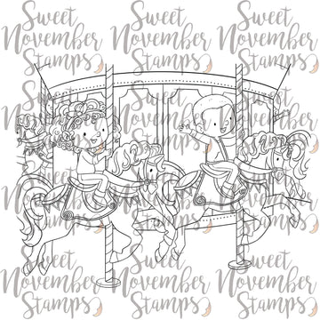 Digital Stamp - Fair Fun: Carousel