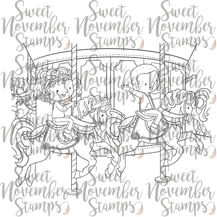 Digital Stamp - Fair Fun: Carousel