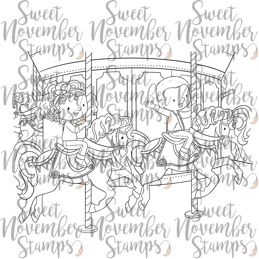 Digital Stamp - Fair Fun: Carousel