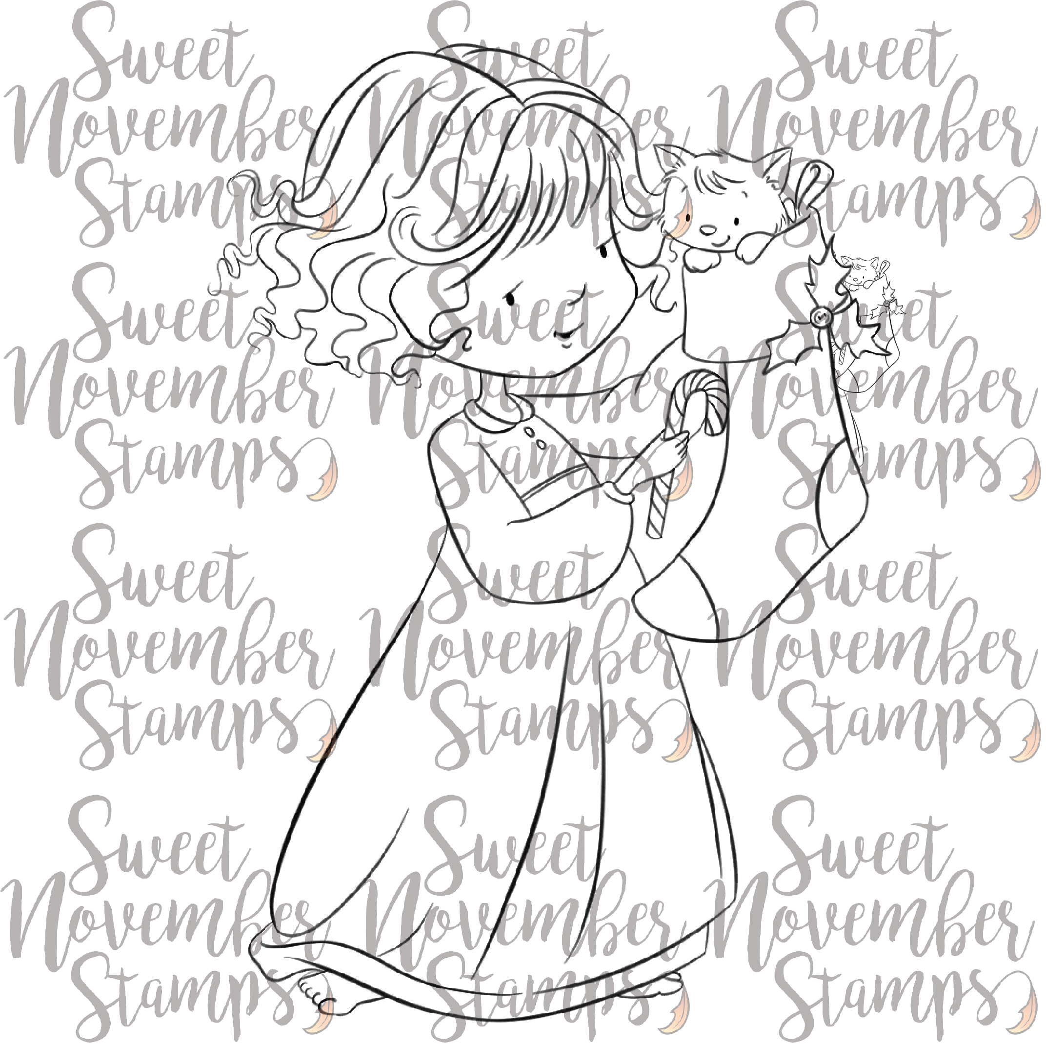 Digital Stamp - The Stockings Were Hung: Charlotte