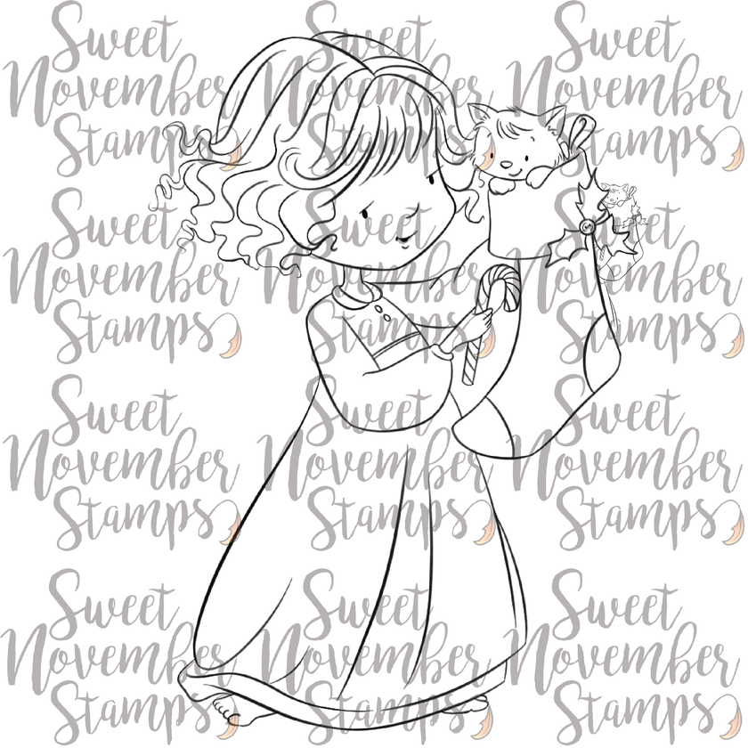 Digital Stamp - The Stockings Were Hung: Charlotte