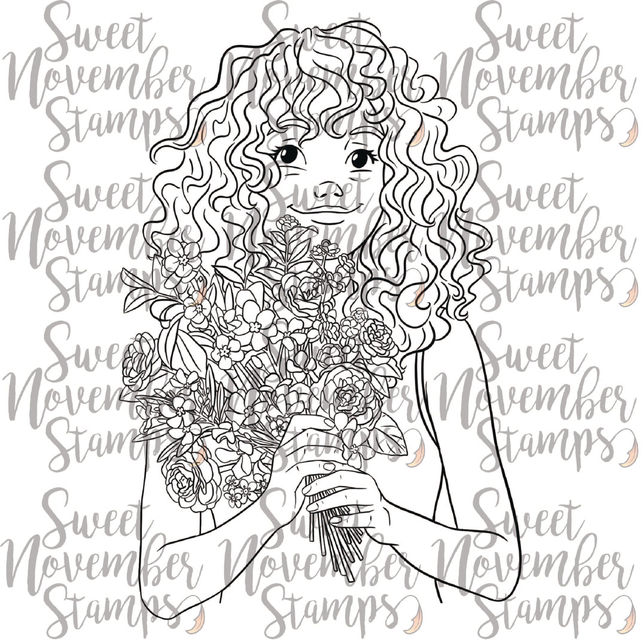 Digital Stamp - May Flowers: Cleo