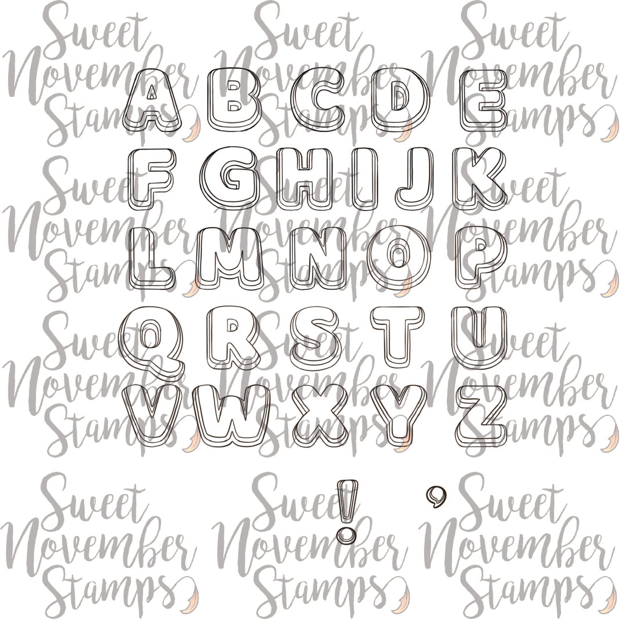 Digital Stamp - Christmas Cookies: Alphabet Cookies