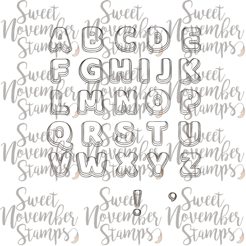 Digital Stamp - Christmas Cookies: Alphabet Cookies