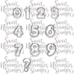 Digital Stamp - Birthday Cookies: Number Set