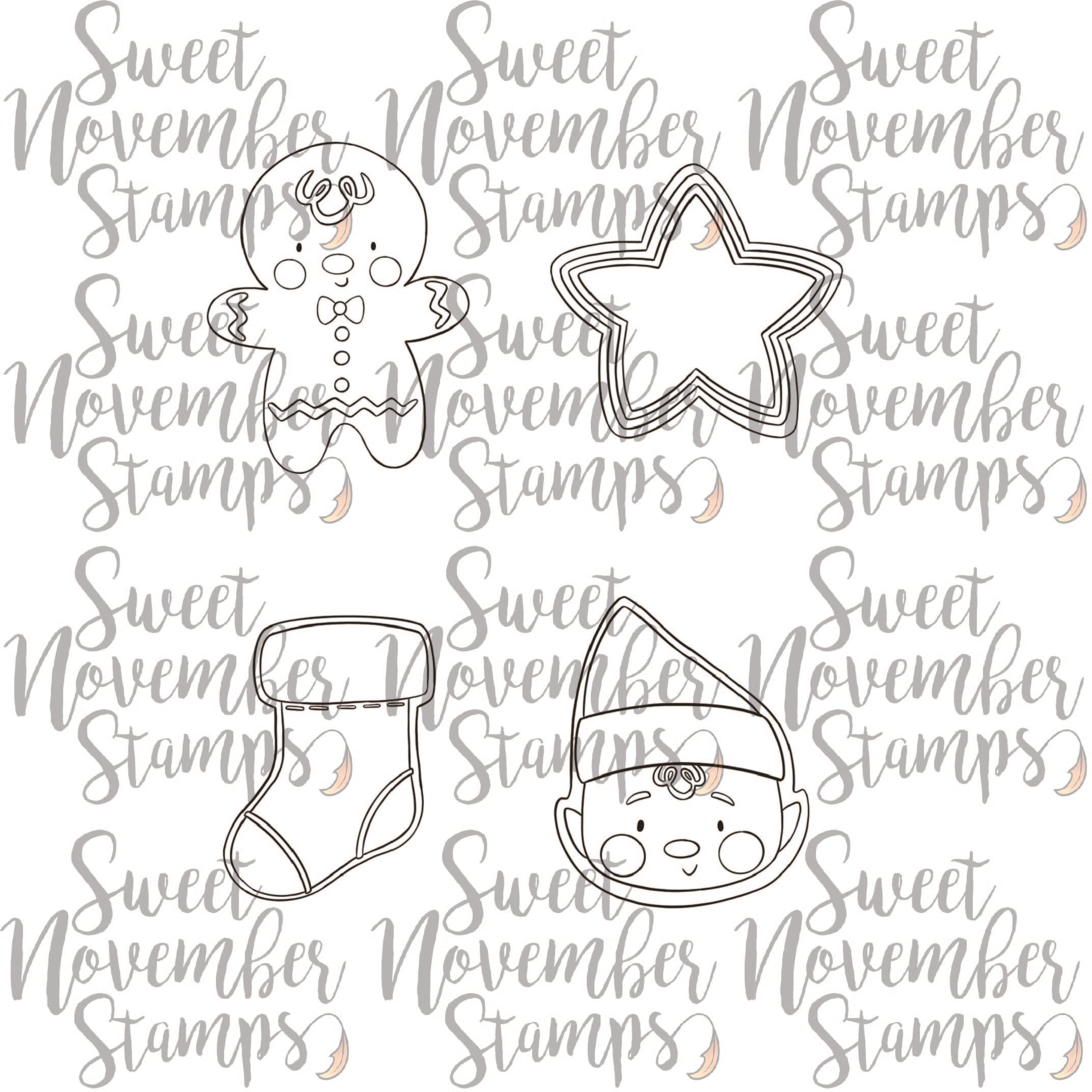 Digital Stamp - Christmas Cookies: Cookie Set 4