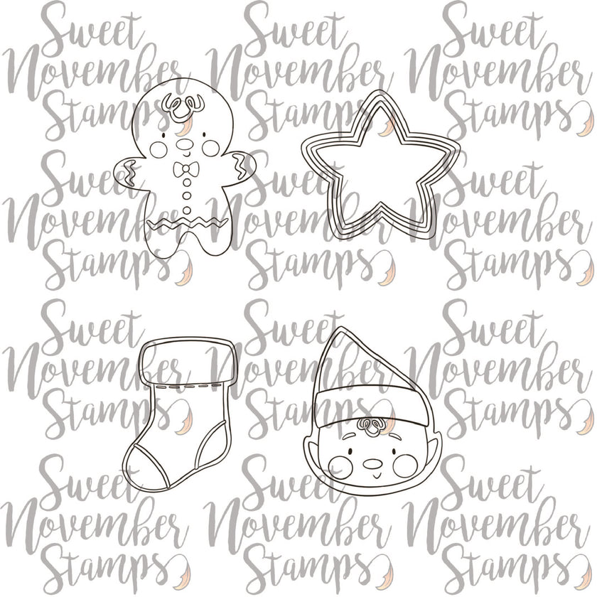 Digital Stamp - Christmas Cookies: Cookie Set 4