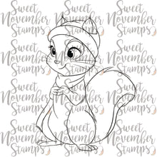 Load image into Gallery viewer, Digital Stamp - Cozy Fall Critter: Suzy Squirrel
