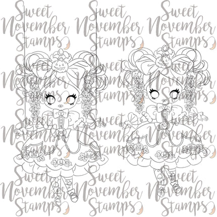 Digital Stamp - Creepy Doll: Jack-O-Jackie