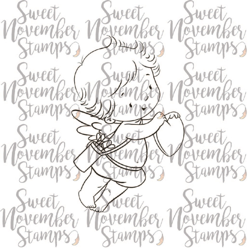 Digital Stamp - Baby Cupid: Cupid's heart