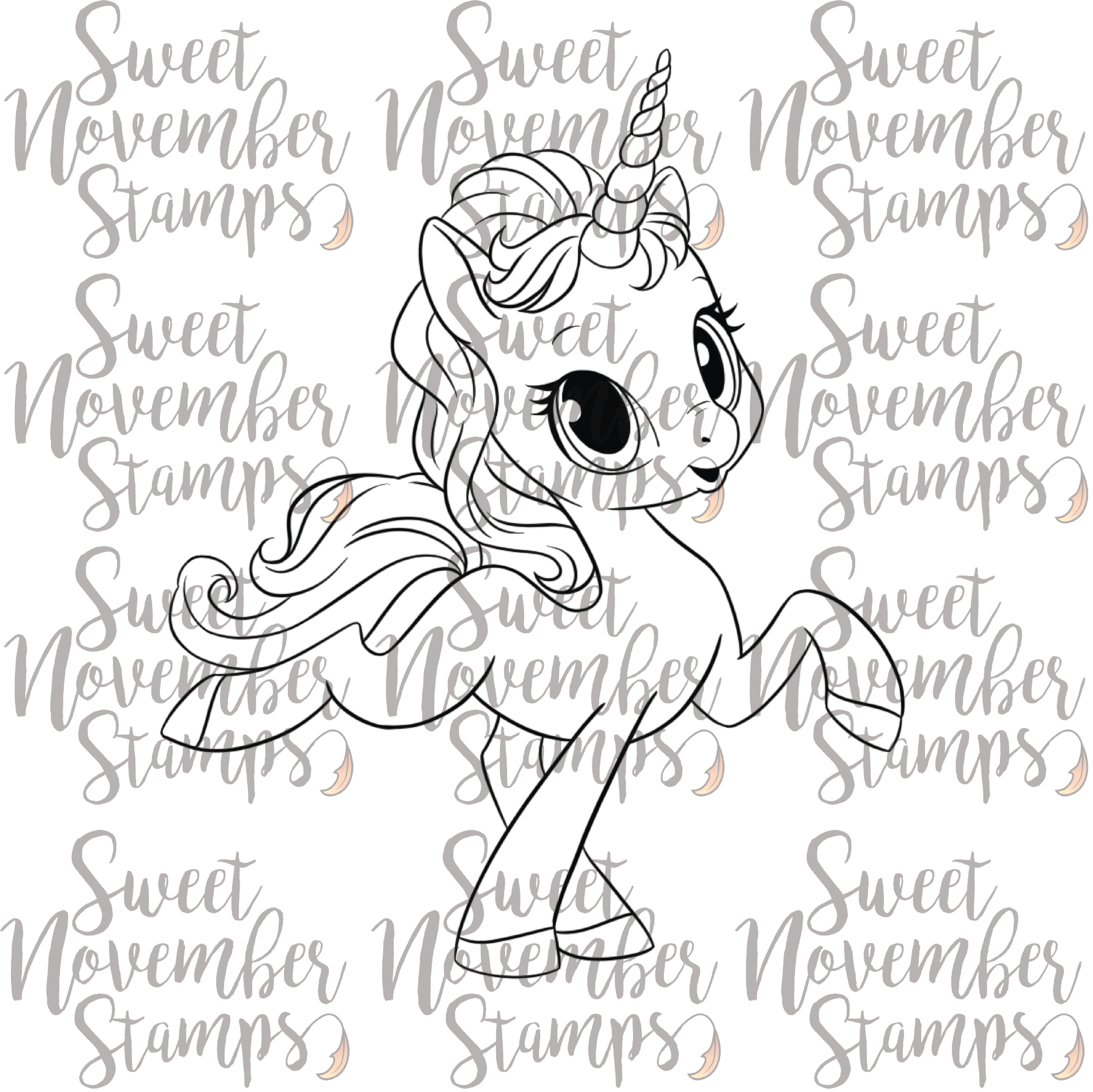 Digital Stamp - Daydream Unicorn