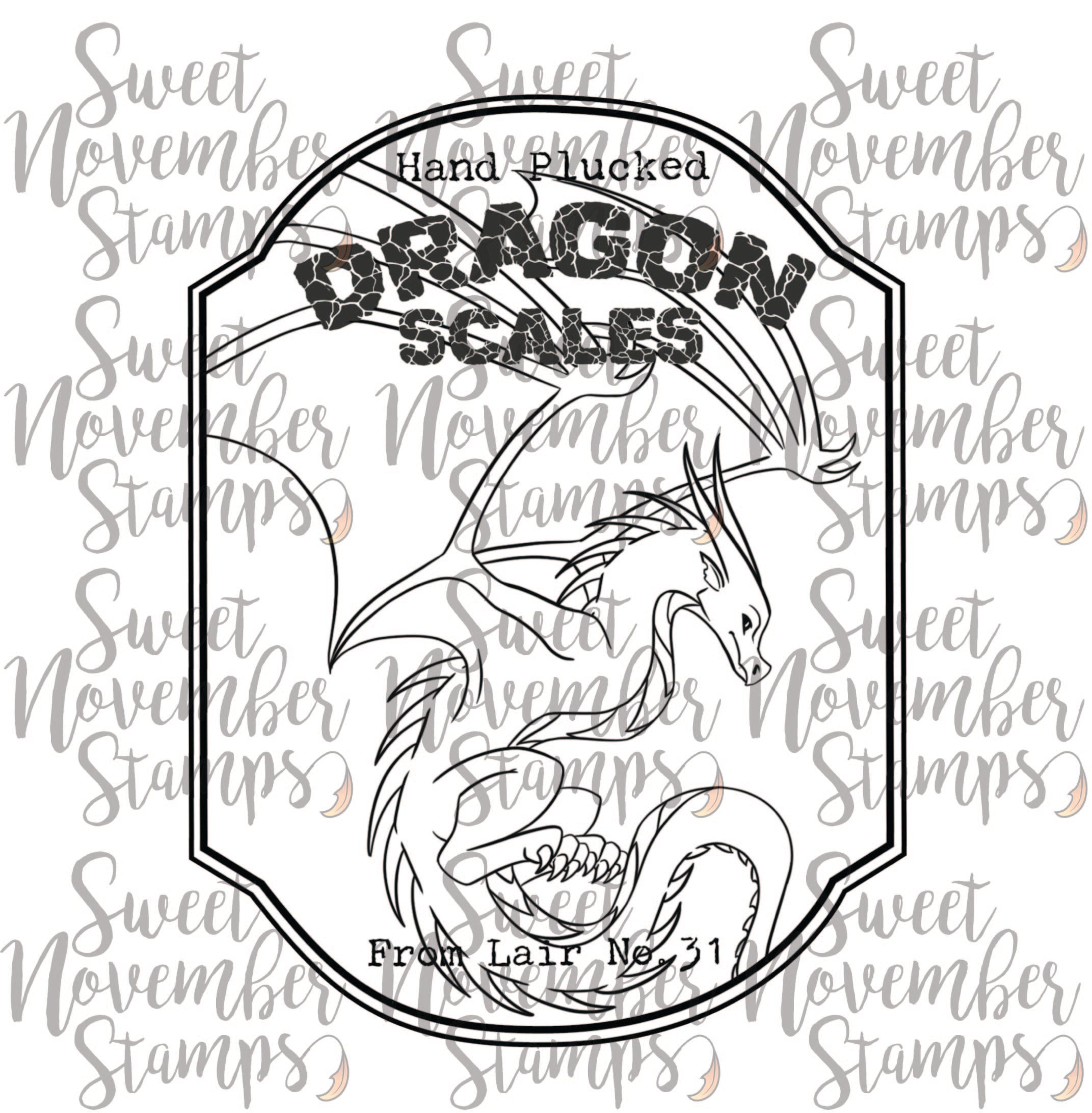 Digital Stamp - Potion Label Bundle: Dragon Scales